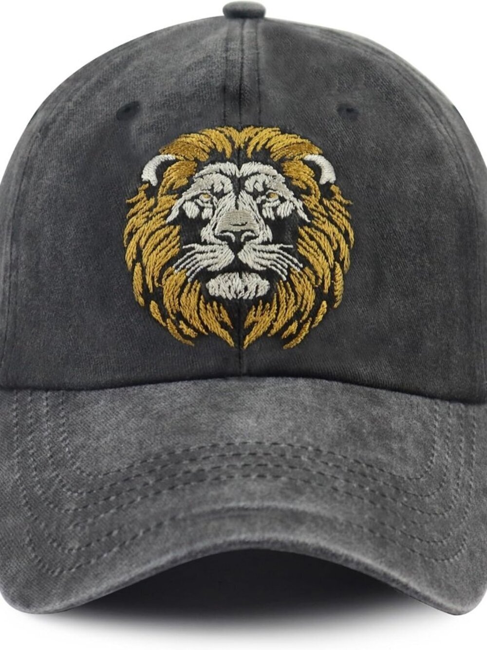 Women's Unique Cotton Lion Decor Baseball Cap Lion Hats Adjustable For Gifts
